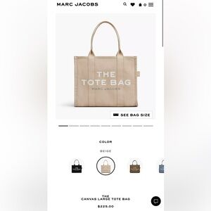 Marc Jacobs Large Tote Bag! Beige